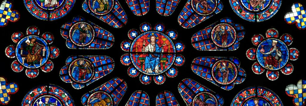 un vitrail de la cathédrale de chartres